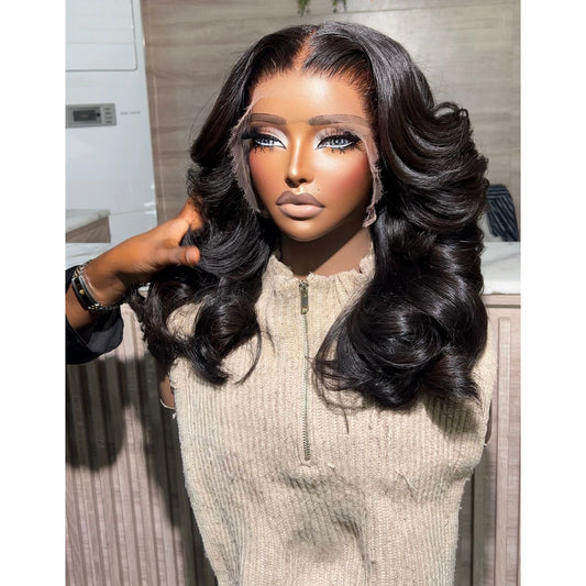 12" DONOR WAVY WITH 13X6 HD FRONTAL WIG