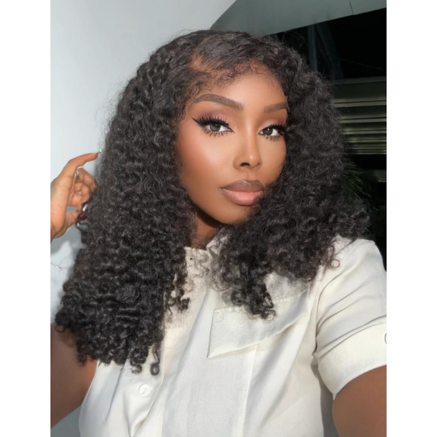 DONOR CURLY WITH HD FRONTAL CLOSURE WIG