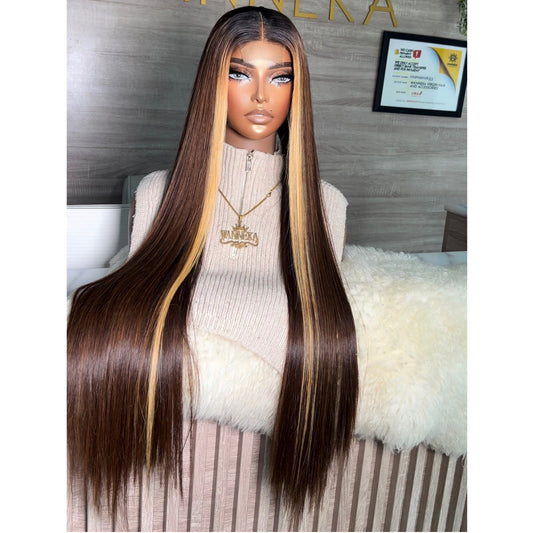 30" DONOR STRAIGHT WITH 2X6 HD CLOSURE WIG