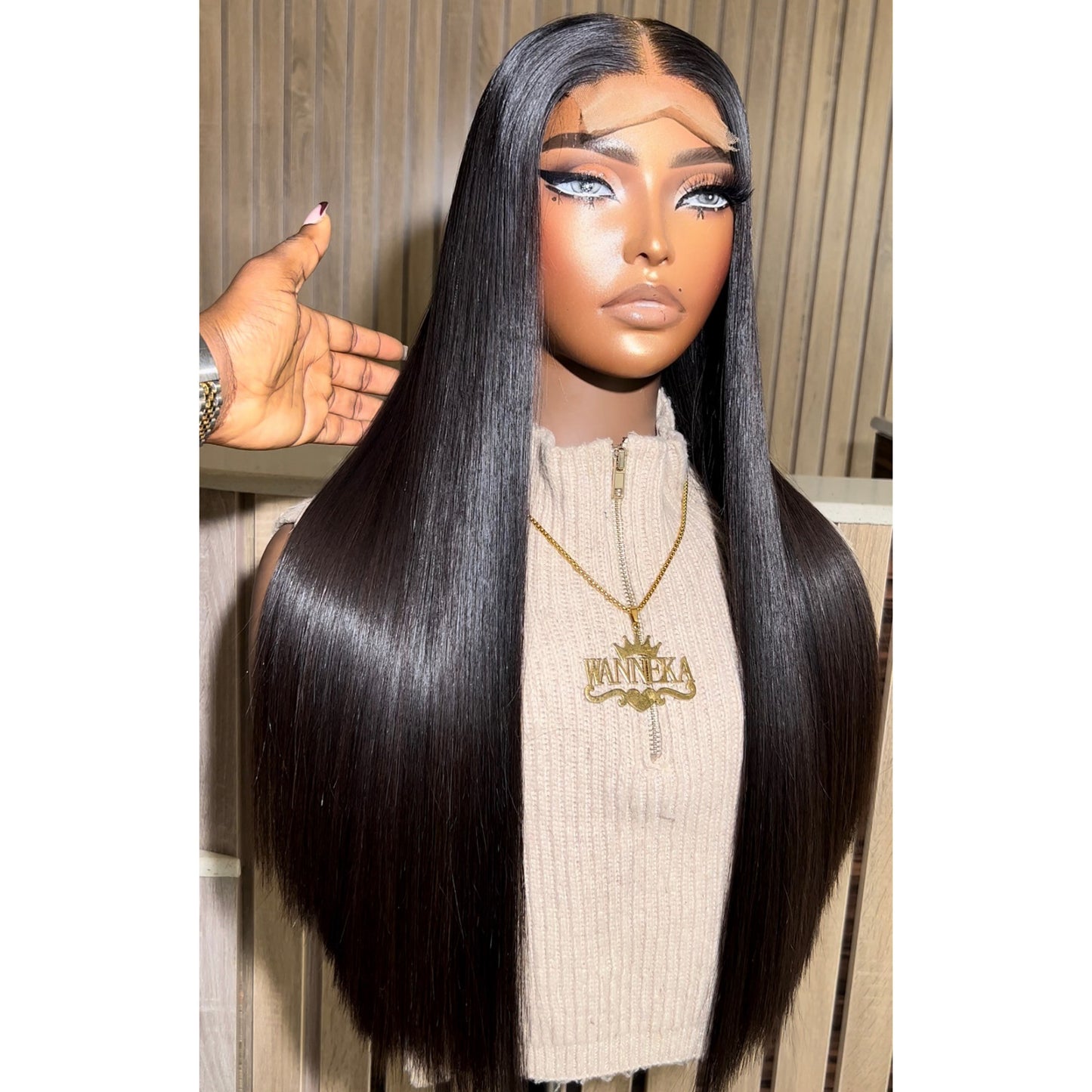 22" RAW STRAIGHT WITH 2X6 CLOSURE WIG